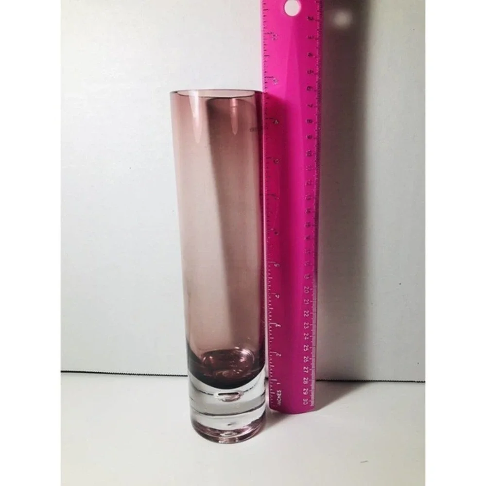 Handmade Cylinder Glass Pink Vase